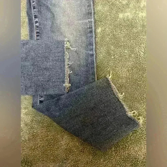 AG Adriano Goldschmied The Stevie Slim Straight Ankle Raw Hem Jeans size 27 - Picture 7 of 8